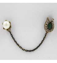 Küpe Kadın Gold Vip Vintage Tasarım Küpe (Sarı-Yeşil)