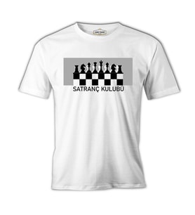 Satranç Kulübü Beyaz Erkek Tshirt