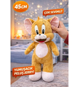 Peluş Jerry 45 CM  Yumuşacık Sevimli Çizgi Karakter Oyuncak