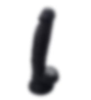 Konyax Testisli Siyahi 20 cm Dildo