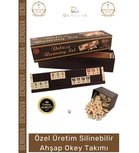 #OkeyTakımı Kir Tutmayan Çizilmeye Dayanıklı Gold Ahşap Lüks Ev Kafe Okey Takımı
