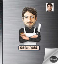 Kişiye Özel Sanviç Yapan Adam Ahşap Magnet -1
