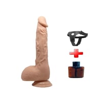 OdinsShop 24 cm Belden Bağlamalı Realistik Vantuzlu Melez Dildo Penis