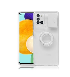 SM Galaxy A21S (SM-A217) Kılıf Sürgülü Kamera Lens Korumalı Yüzük Standlı S - HPSBYI8144-4