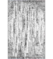 Eliana Home Baskılı, Yıkanabilir Kaymaz Taban Salon Halısı LNA1574-HT468 100x150 cm (Gri)