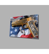 Amerika Bayrağı Cam Tablo  America Flag  90x60 Renkli