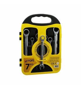 7 PCS CIRCIR KOMBİNE ANAHTAR SETİ 8-10-12-13-14-17-19MMPLASTİK TAŞIMA ÇANTALI (5343)