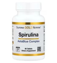Spirulina, Organic AstaBlue Complex Blend, 60 Tablets - USA Menşei