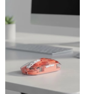 Pilelistore  Sessiz Tıklamalı Şeffaf Mouse Bluetooth ve USB Uyumlu