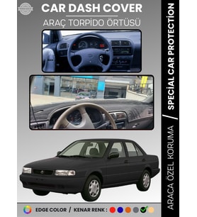 NİSSAN SUNNY (1990-1995) Torpido Örtüsü Ön Panel Koruma Tam Uyum UV Koruma Kaymaz Kolay Montaj