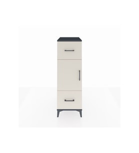 Kronos Dolap 2 Raflı 2 Çekmeceli Tek Kapaklı 44x59x134 Antrasit-Aytaşı