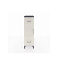 Kronos Dolap 2 Raflı 2 Çekmeceli Tek Kapaklı 44x59x134 Antrasit-Aytaşı
