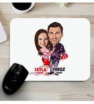 Kişiye Özel Aşk Sarhoşu Karikatürlü Mouse Pad