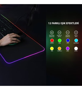 INCA IMP-022 RGB Siyah Gaming Mouse Pad (770x295x3mm)