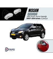 Nissan Qashqai ABS Krom Ayna Kapağı 2 Parça 2007-2014 Paslanmaz Çelik