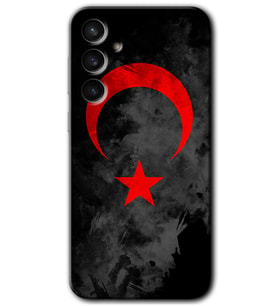 Galaxy S23 FE Kılıf HD Desen Baskılı Arka Kapak - Black Ayyıldız
