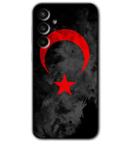 Galaxy S23 FE Kılıf HD Desen Baskılı Arka Kapak - Black Ayyıldız