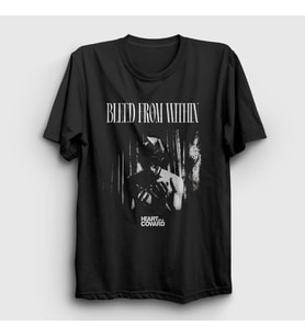 Presmono Unisex Siyah Coward Bleed From Within T-Shirt 520530tt