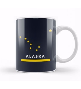 Alaska State Flag Kupa Bardak Porselen