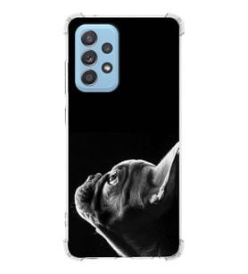PrintiFy Samsung Galaxy A52 Uyumlu Köpek 1 Baskılı Şeffaf Köşe Korumalı Antişok Kılıf