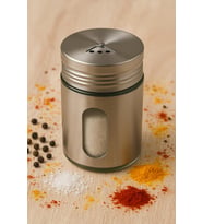 Metal Tuzluk Biberlik Baharatlık 200 ml Gri