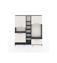 Arges Dolap 18 Raflı 8 Kapaklı Tek Askılı 220x30x243 Antrasit-Aytaşı/Antrasit
