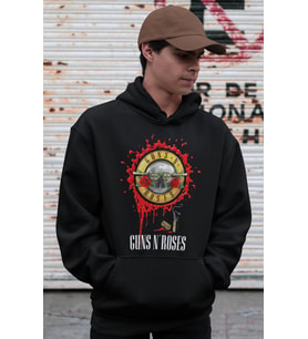 Guns N' Roses Rock Metal Baskılı Unisex Oversize Müzik Grubu Hoodie