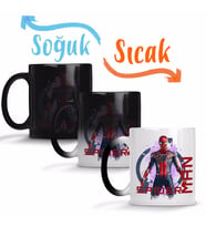 Avengers Spider Man Sihirli Kupa Bardak Porselen