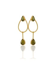 Kadir Jewellery 22 Ayar Altın Kaplama Kadın Sallantılı Küpe -El İşçiliği Ve Hipoalerjenik Küpe-E85