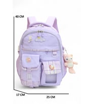 Relaxion 2174-1450 İthal Kore Tarzı Unisex Çocuk İlkokul Sırt Çantası (Lila)