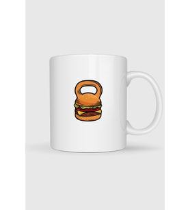 Hamburger Kettlebel Fitness Gym Tasarımlı Kupa Bardak