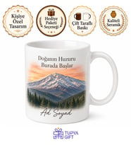 Bursa Uludağ Manzaralı Baskılı Kupa Bardak Hediye Porselen Mug