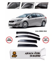 Kia Ceed SW Cam Rüzgarlığı 4lü 2013-2017 Arası (Siyah)