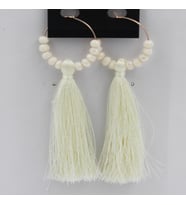 Küpe Kadın Gold Vip Vintage Tasarım Küpe (Beyaz)