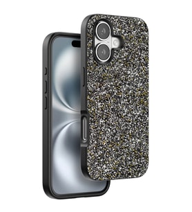 Onegif Apple İphone 16 Plus Bright Simli Kapak - Gümüş