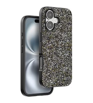 Onegif Apple İphone 16 Plus Bright Simli Kapak - Gümüş