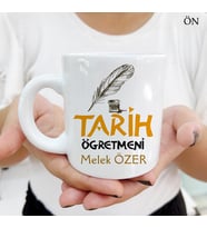 Kişiye Özel Tarih Öğretmeni ve Resimli Öğretmenler Günü Kupa Bardaklar