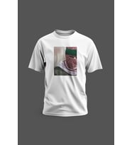Kısa Kollu Filistin Maskeli Abo Obaida Dijital Baskılı Unisex S - 2xl T300018 (Beyaz)