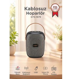 Torima Bluetooth Hoparlör Rgb Işıklı FM Radyo Kablosuz Taşınabilir Speaker GTS-1679 Siyah