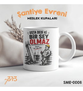 Komik Usta Kupası – "Usta Dedi Ki Bir Şey Olmaz" Baskılı Seramik Kupa