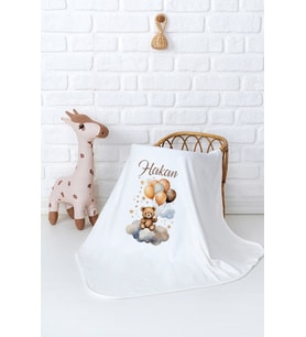 Pia Baby Premium %100 Pamuk Çift Kat Penye Bebek Battaniyesi 80x80 cm 5063-11 (Krem)