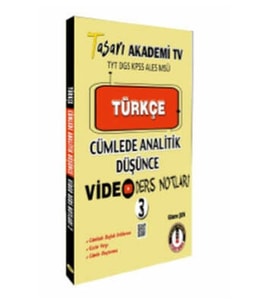 Tasarı Türkçe Cümlede Analitik Video Ders Notları 3