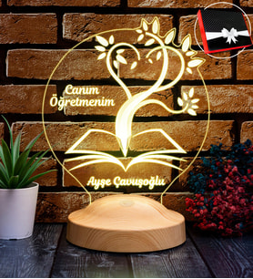 Canım Öğretmenim 3D LED Lamba - Öğretmene Kişiye Özel, Mezuniyet ve Öğretmenler Günü İçin Hediye Fikri