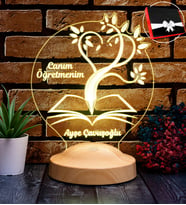 Canım Öğretmenim 3D LED Lamba - Öğretmene Kişiye Özel, Mezuniyet ve Öğretmenler Günü İçin Hediye Fikri