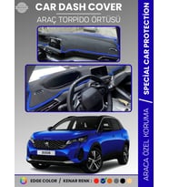 PEUGEOT 3008 EKRANLI (2021+) Torpido Örtüsü Panel Koruma Torpido Koruma Tam Uyum Kaymaz Özel Kesim