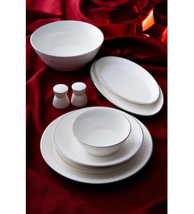 Acar Rienna Silver 29 Parça Yemek Takımı POR-07122 (Yeşil)