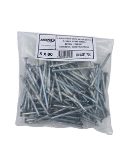 Akdeniz 5X80 Kanallı Çelik Çivi 100 Lü
