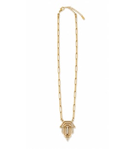 Gold Geometrik Zirkon Taşlı Kolye Modern Zarif Kadın Çelik Kolye