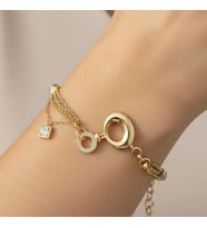 XUPİNG JEWELRY İKİ YUVARLAK MODEL ZİRKON TAŞLI BİLEKLİK