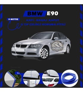 Bmw E90 Oto Araç Kapı Koruma Fitili 5metre Parlak Mavi Renk